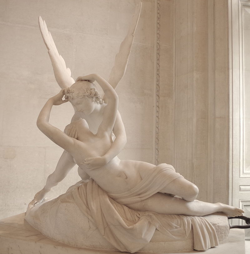 Antonio Canova, Amore e Psiche, 1788-1793, marmo bianco, 155 cm, Louvre, Parigi