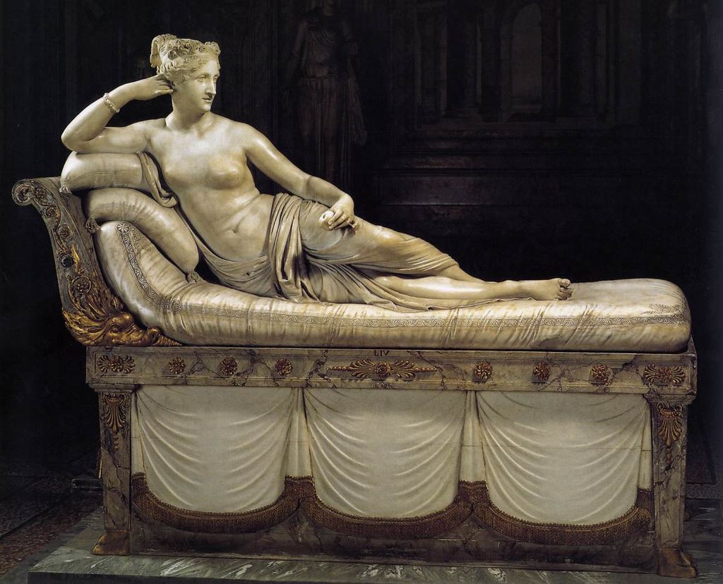 A. Canova, Paolina Borghese come Venere vincitrice (1804-1808), Galleria Borghese, Roma