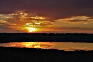 Tramonto in Namibia