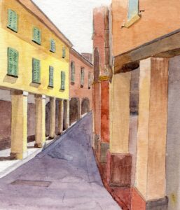 Bologna via del luzzo disegno di simonetta rigato