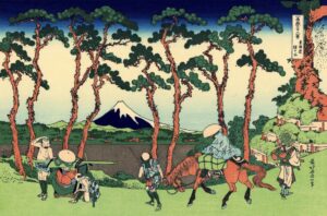 La veduta del Monte Fuji n° 23 realizzata da Katsushika Hokusai