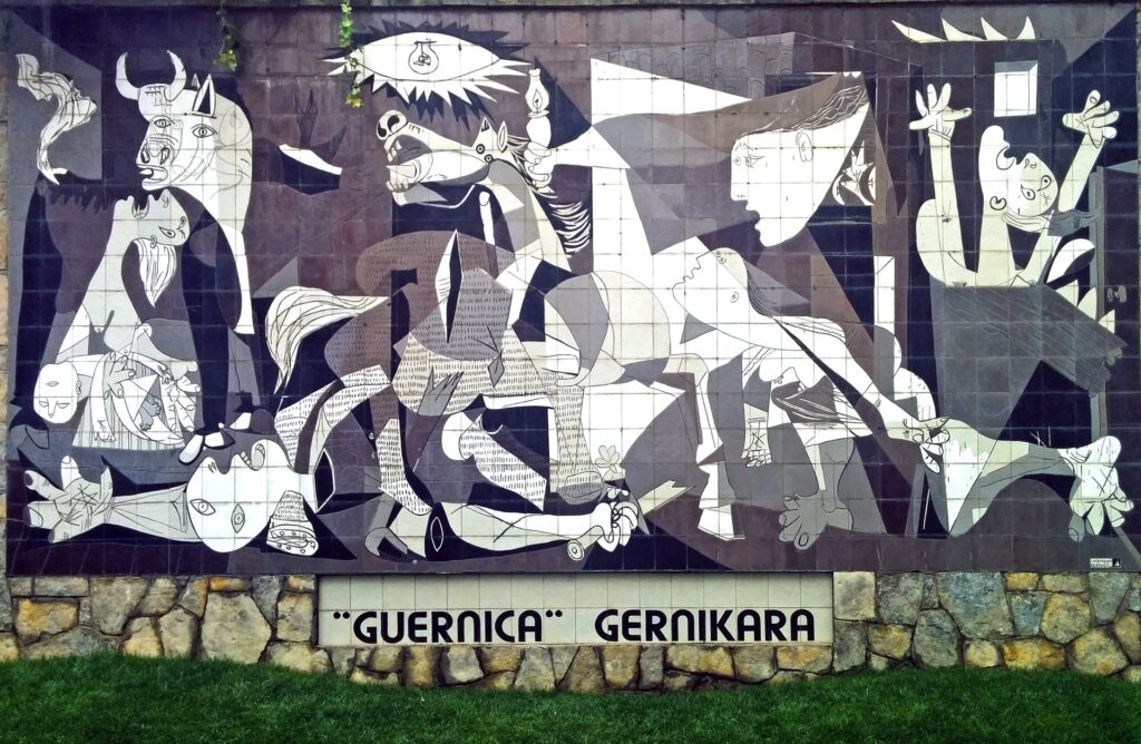 Riproduzione della Guernica su murales (credits Wikipedia)