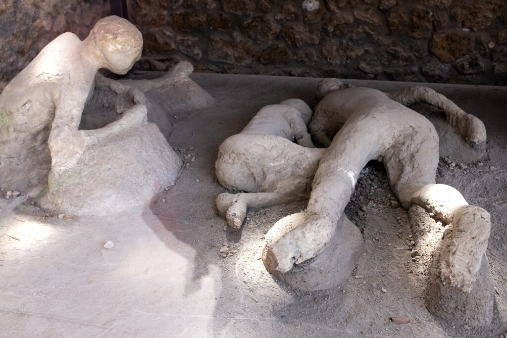 Orto dei fuggiaschi a Pompei, eruzione Vesuvio