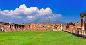 Veduta degli scavi di Pompei