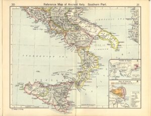 Le 11 regioni amministrative dell’Italia in età augustea (Fonte Atlante storico di William R. Shepherd, edizione 1911) (2)